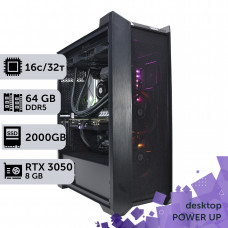 Робоча станція PowerUp Desktop #167 Ryzen 9 7950x/64 GB/SSD 2TB/GeForce RTX 3050 8GB