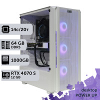 Робоча станція PowerUp Desktop #360 Core i5 14600K/64 GB/SSD 1TB/GeForce RTX 4070 Super 12GB