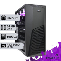 AI Workstation PowerUp #42 Core i7 14700K/64 GB/SSD 1TB/GeForce RTX 5080 16GB
