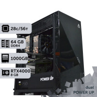 Двопроцесорна робоча станція PowerUp #464 Xeon E5 2690 v4 x2/64 GB/SSD 1TB/NVIDIA Quadro RTX4000 8GB