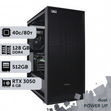 Двопроцесорна робоча станція PowerUp #518 Xeon E5 2673 v4 x2/128 GB/SSD 512GB/GeForce RTX 3050 6GB