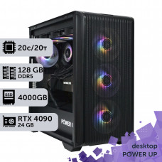 Робоча станція PowerUp Desktop #521 Core Ultra 7 265KF/128 GB/SSD 4TB/GeForce RTX 4090 24GB