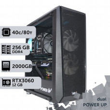 Двопроцесорна робоча станція PowerUp #367 Xeon E5 2673 v4 x2/256 GB/SSD 2TB/GeForce RTX 3060 12GB