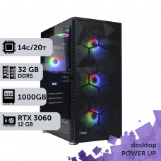 Робоча станція PowerUp Desktop #343 Core i5 14500/32 GB/SSD 1TB/GeForce RTX 3060 12GB