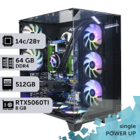 Робоча станція PowerUp #325 Xeon E5 2680 v4/64 GB/SSD 512GB/GeForce RTX 5060Ti 8GB