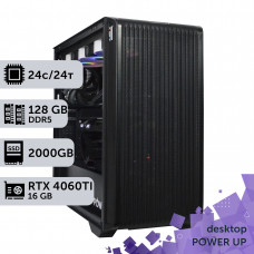 Робоча станція PowerUp Desktop #591 Core Ultra 9 285K/128 GB/SSD 2TB/GeForce RTX 4060Ti 16GB