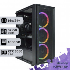 Робоча станція PowerUp Desktop #480 Core i7 13700K/32 GB/SSD 1TB/GeForce RTX 3050 6GB