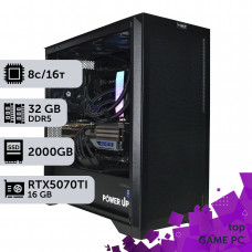 Ігровий комп'ютер GamePC TOP #429 Ryzen 7 8700F/32 GB/SSD 2TB/GeForce RTX 5070Ti 16GB