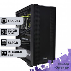 Робоча станція PowerUp Desktop #258 Core i7 13700K/32 GB/SSD 512GB/GeForce RTX 4060 8GB