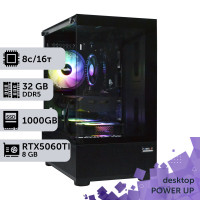 Робоча станція PowerUp Desktop #700 Ryzen 7 8700F/32 GB/SSD 1TB/GeForce RTX 5060Ti 8GB