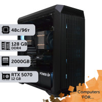 Комп'ютер Power Up #28 для Premiere Pro/AMD EPYC 7F72 x2/128 GB/HDD 6 TB/SSD 2TB/GeForce RTX 5070 12GB