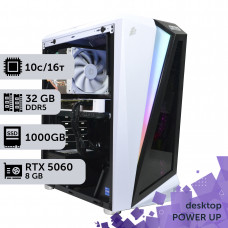 Робоча станція PowerUp Desktop #745 Core i5 14400F/32 GB/SSD 1TB/GeForce RTX 5060 8GB