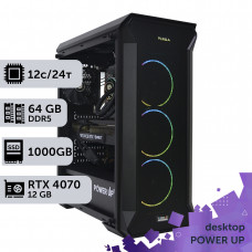 Робоча станція PowerUp Desktop #269 Ryzen 9 7900x/64 GB/SSD 1TB/GeForce RTX 4070 12GB