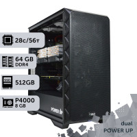 Двопроцесорна робоча станція PowerUp #462 Xeon E5 2690 v4 x2/64 GB/SSD 512GB/NVIDIA Quadro P4000 8GB