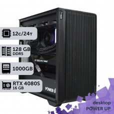 Робоча станція PowerUp Desktop #493 Ryzen 9 9900x/128 GB/HDD 6 TB/SSD 1TB/GeForce RTX 4080 Super 16GB