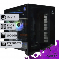 Ігровий комп'ютер GamePC TOP #497 Core i5 14400F/32 GB/SSD 1TB/GeForce RTX 5060Ti 16GB
