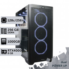 Двопроцесорна робоча станція PowerUp #479 AMD EPYC 7702 x2/256 GB/SSD 1TB/NVIDIA Quadro RTX4000 8GB
