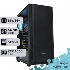 Робоча станція PowerUp #263 Xeon E5 2699 v3/64 GB/SSD 512GB/GeForce RTX 4060 8GB