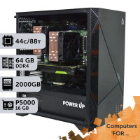 Комп'ютер Power Up #5 Blender/Xeon E5 2699 v4 x2/64 GB/SSD 2TB/NVIDIA Quadro P5000 16GB