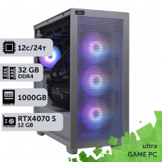 Ігровий комп'ютер GamePC Ultra #368 Ryzen 9 5900x/32 GB/SSD 1TB/GeForce RTX 4070 Super 12GB