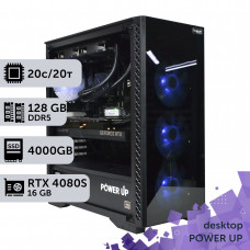 Робоча станція PowerUp Desktop #517 Core Ultra 7 265KF/128 GB/SSD 4TB/GeForce RTX 4080 Super 16GB