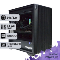 Робоча станція PowerUp Desktop #714 Core i9 14900K/64 GB/SSD 2TB/GeForce RTX 5060Ti 16GB