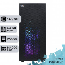 Робоча станція PowerUp #180 Xeon E5 2680 v4/64 GB/HDD 1 TB/SSD 256GB/NVIDIA Quadro M4000 8GB