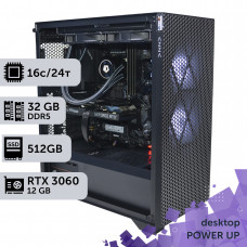Робоча станція PowerUp Desktop #247 Core i7 13700K/32 GB/SSD 512GB/GeForce RTX 3060 12GB