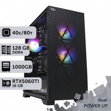 Двопроцесорна робоча станція PowerUp #545 Xeon E5 2673 v4 x2/128 GB/SSD 1TB/GeForce RTX 5060Ti 16GB