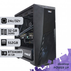 Робоча станція PowerUp Desktop #252 Core i9 13900K/32 GB/SSD 512GB/GeForce RTX 4080 Super 16GB