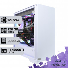 Робоча станція PowerUp Desktop #732 Ryzen 9 7900x/128 GB/SSD 2TB/GeForce RTX 5060Ti 16GB