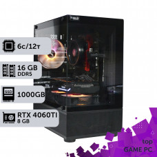 Ігровий комп'ютер GamePC TOP #381 Ryzen 5 8400F/16 GB/SSD 1TB/GeForce RTX 4060Ti 8GB