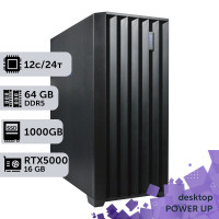 Робоча станція PowerUp Desktop #437 Ryzen 9 7900x/64 GB/SSD 1TB/NVIDIA Quadro RTX5000 16GB