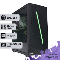 Робоча станція PowerUp Desktop #182 Core i5 13400F/16 GB/SSD 512GB/NVIDIA Quadro RTX A2000 6GB