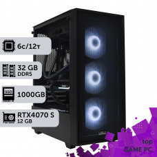 Ігровий комп'ютер GamePC TOP #361 Ryzen 5 7500F/32 GB/SSD 1TB/GeForce RTX 4070 Super 12GB