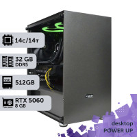 Робоча станція PowerUp Desktop #748 Core Ultra 5 245KF/32 GB/SSD 512GB/GeForce RTX 5060 8GB