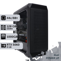 Двопроцесорна робоча станція PowerUp #562 Xeon E5 2699 v4 x2/128 GB/SSD 1TB/GeForce RTX 5060 8GB