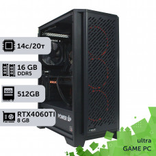 Ігровий комп'ютер GamePC Ultra #289 Core i5 14600K/16 GB/SSD 512GB/GeForce RTX 4060Ti 8GB