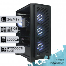 Робоча станція PowerUp #329 AMD EPYC 7413/128 GB/SSD 1TB/GeForce RTX 5060Ti 16GB