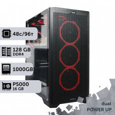 Двопроцесорна робоча станція PowerUp #471 AMD EPYC 7F52 x2/128 GB/SSD 1TB/NVIDIA Quadro P5000 16GB