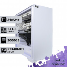 Робоча станція PowerUp Desktop #529 Core Ultra 9 285K/64 GB/SSD 2TB/GeForce RTX 4060Ti 16GB