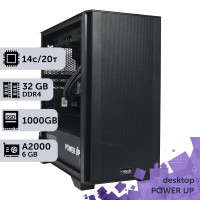 Робоча станція PowerUp Desktop #340 Core i5 14500/32 GB/SSD 1TB/NVIDIA Quadro RTX A2000 6GB