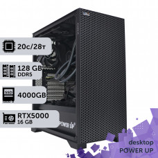 Робоча станція PowerUp Desktop #478 Core i7 14700K/128 GB/SSD 4TB/NVIDIA Quadro RTX5000 16GB