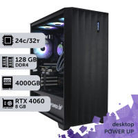 Робоча станція PowerUp Desktop #299 Core i9 14900K/128 GB/SSD 4TB/GeForce RTX 4060 8GB