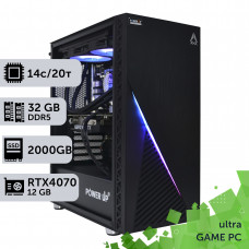 Ігровий комп'ютер GamePC Ultra #290 Core i5 14600K/32 GB/SSD 2TB/GeForce RTX 4070 12GB
