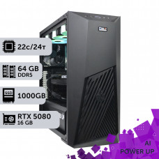 AI Workstation PowerUp #43 Ryzen 9 7900x/64 GB/SSD 1TB/GeForce RTX 5080 16GB