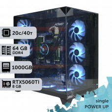 Робоча станція PowerUp #324 Xeon E5 2673 v4/64 GB/SSD 1TB/GeForce RTX 5060Ti 8GB
