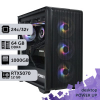 Робоча станція PowerUp Desktop #613 Core i9 14900K/64 GB/SSD 1TB/GeForce RTX 5070 12GB