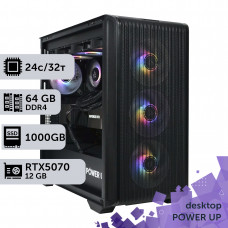 Робоча станція PowerUp Desktop #613 Core i9 14900K/64 GB/SSD 1TB/GeForce RTX 5070 12GB