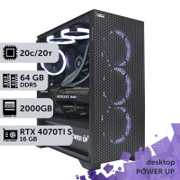 Робоча станція PowerUp Desktop #515 Core Ultra 7 265KF/64GB/SSD 2TB/GeForce RTX 4070Ti Super 16GB